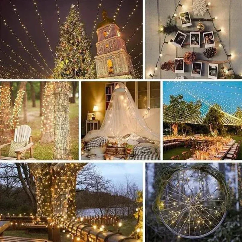 Solar- Schnur Licht Gebühr Garten Wasserdichte draussen Lampe 6V Girlande Für Weihnachten Weihnachten Party Dekoration