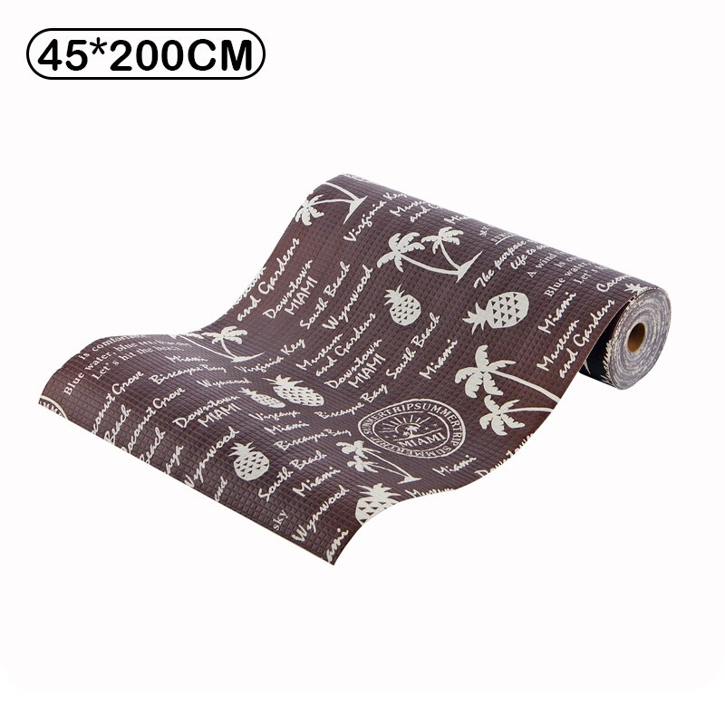 1 Roll drawer mat oil-proof moisture kitchen table Shoes shelf liner mats cupboardspad paper non slip waterproof closet placemat: E2 45x200cm