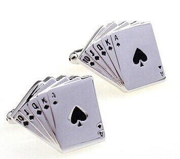 Casino Manchetknopen Gokken Poker Dobbelstenen Koper Manchetknopen en retail: 7