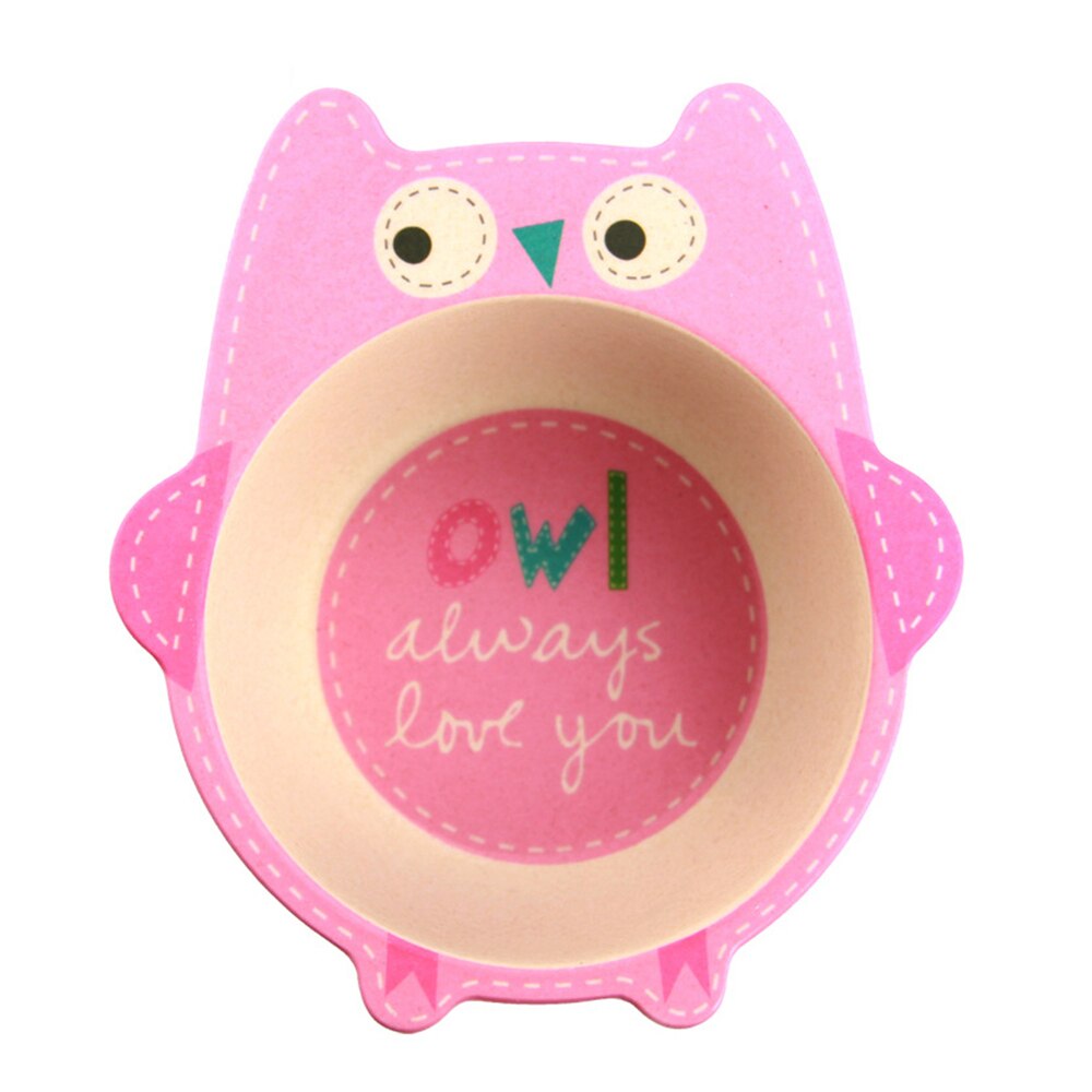 Bol Ramen en en Fiber de bambou, Kawaii, à nouilles, pour enfants, bébés, vaisselle de table: Owl