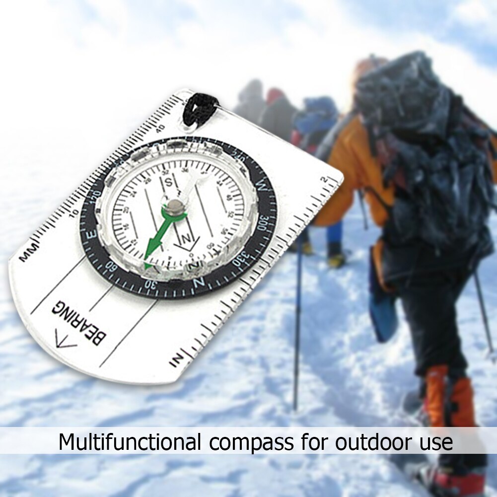 Compass Map Scale Ruler Multifunctional Outdoor Camp Hiking Survival Guide Tools Travelling Easy Carrying Portable Parts