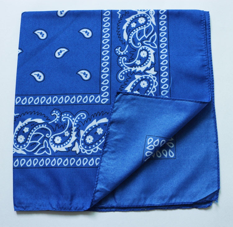 55 Cm Paisley Bandana In Sport Sjaal Polyester Hoofdband Voor Jongen/Meisje Hoofddeksels: Royal Blue