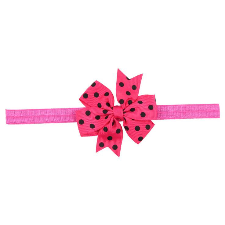 Bébé fille bandeau infantile cheveux accessoires tissu bande -né chapeaux Dot headwrap bambins pansement ruban arcs diadème: 16