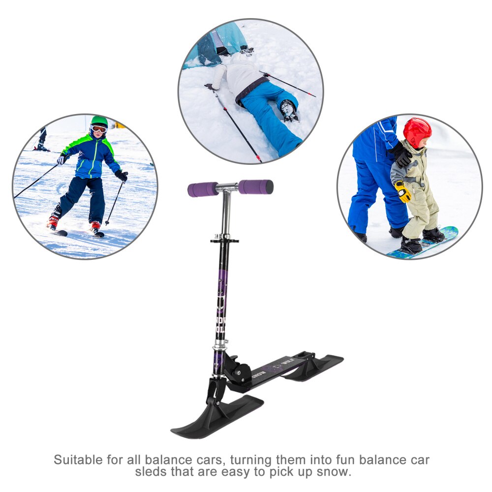 Kit de trottinette de Ski, 1 paire, planche à neige, Scooter, roues de Ski