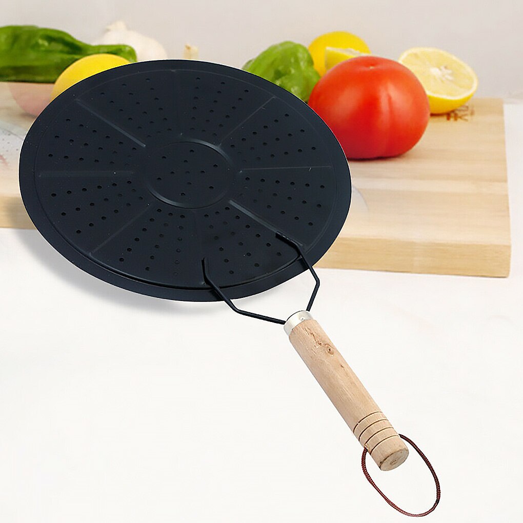 Warmte Diffuser Plaat Disc Keuken Kookgerei Melk Koffie Warmte Diffuser Ring Sudderen Ring Met Houten Handvat