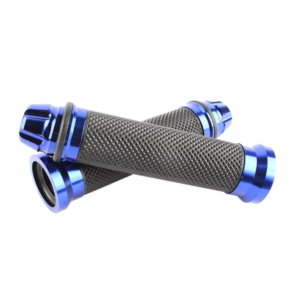 1 Pair of handle 22mm Motorcycle Modified Anti-slip Handlebar Hand Grips Rotatable: Blue