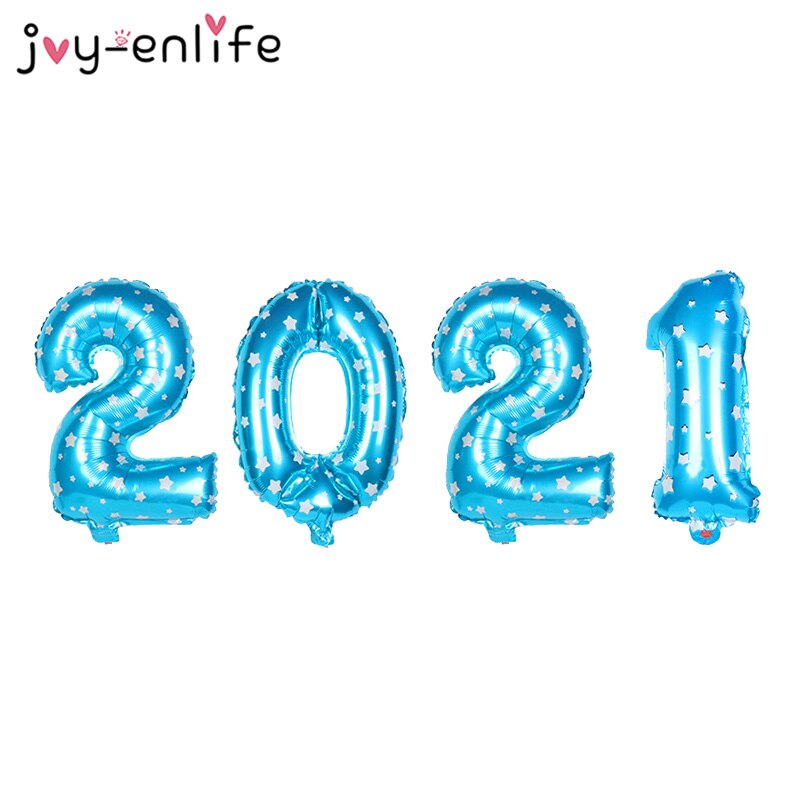 4pcs/lot 16inch Number Foil Balloons Happy Year Merry Christmas Decor Home Year Party Celebration Supplies