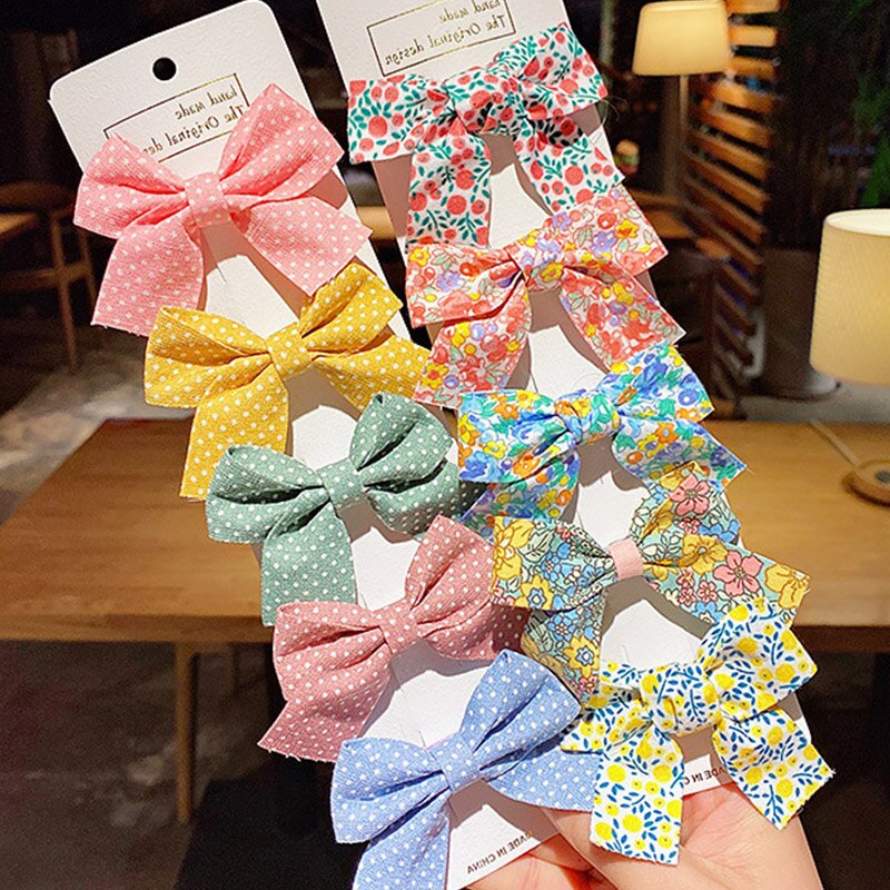 5 Stks/set Baby Haar Clips Bloem Rooster Bows Kids Meisje Haarspelden Dot Kinderen Clip Haarspeldjes Baby Haar Accessoires