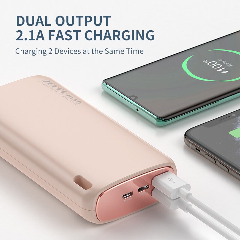 Energie Bank 20000mAh Tragbare Ladung praktisch Externe Batterie Ladegerät Energie Weiß Schwarz Rosa für Android Iphone