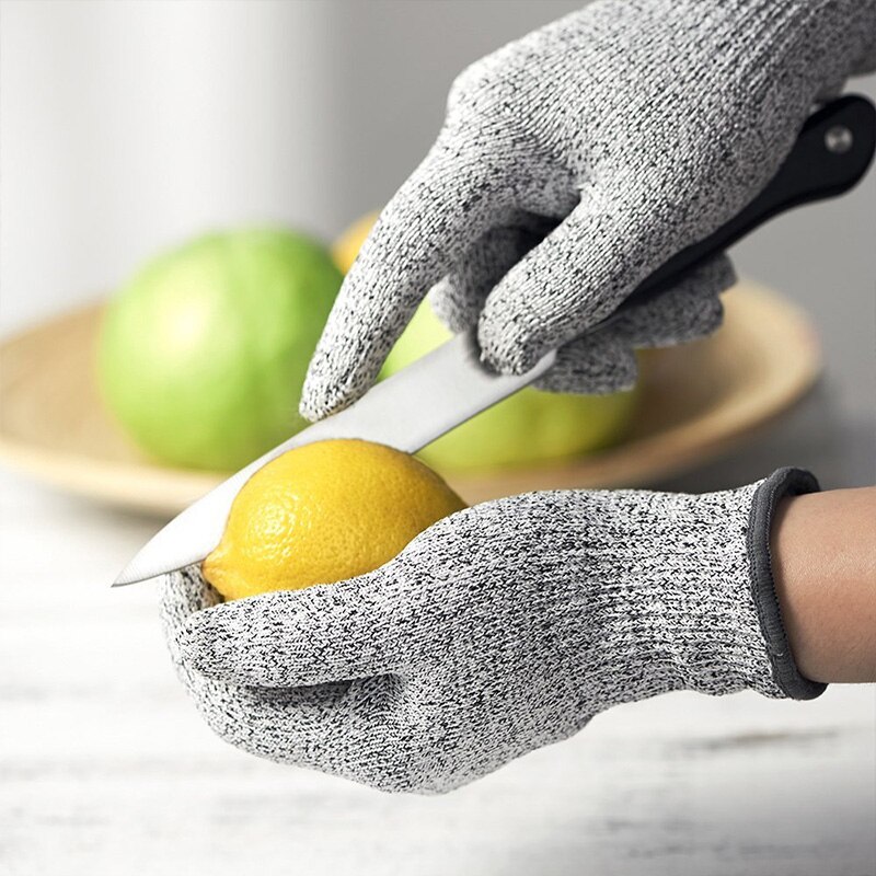 Skärresistenta handskar livsmedelskvalitet nivå 5 skyddstråd metallhandske säkerhet köksträdgård skär handskar för ostron shucking fisk