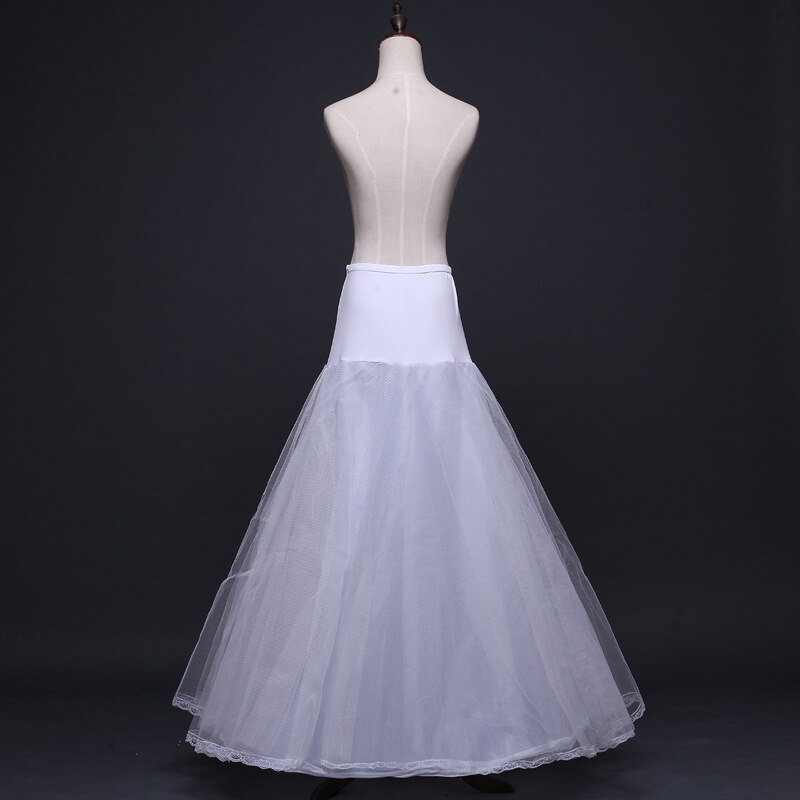 In Voorraad Gratis Maten Elastische 1 Hoepel Lange Tule Bruiloft Petticoat Een Lijn Goedkope Bridal Onderrok Enaguas Para Vestidos De novia