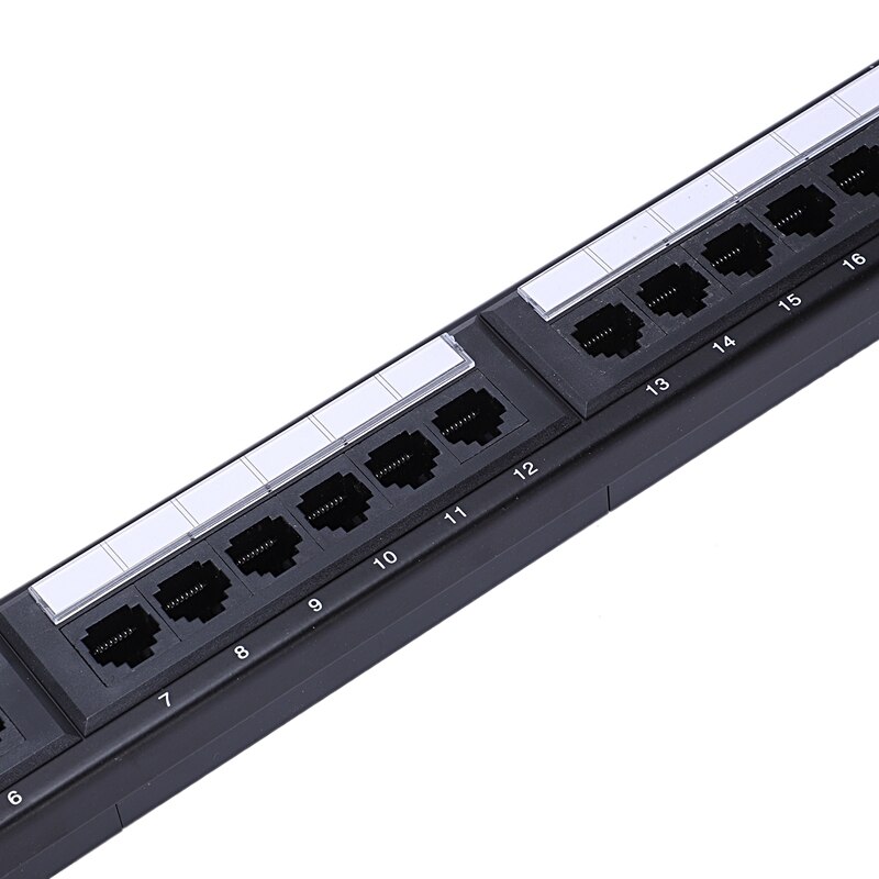UTP 24 puertos Rj45 Panel de parche Rack Cable montado en la Pared Soporte conector Rack herramienta Ethernet Lan adaptador de red CAT6