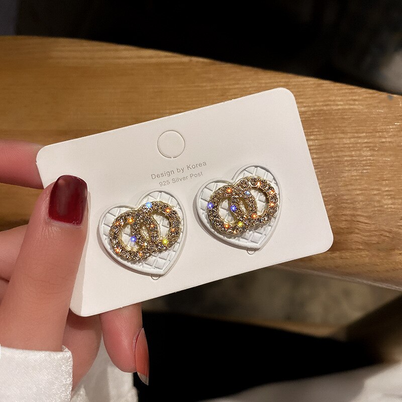 Rhinestone Geometrische Stud Oorbellen Voor Vrouwen Meisjes Bijoux Cirkel Earring Partij Sieraden Gold Trendy Oorbellen