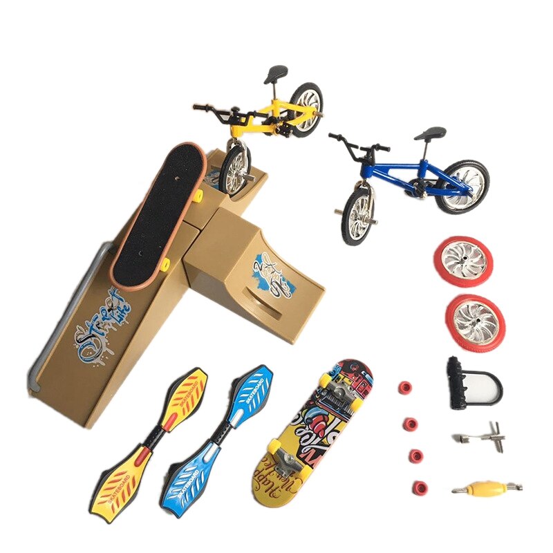 Mini Scooter Twee Wielen Scooter Kinderen Educatief Speelgoed Kids Finger Scooter Bike Toets Skateboard: Yellow