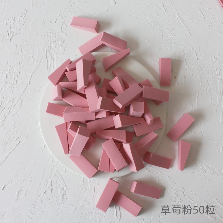 Esponja de maquillaje para mezclar curvas faciales, sin látex, aplicador de esponja de belleza suave en forma de cuña pequeña, 50 piezas: Otros