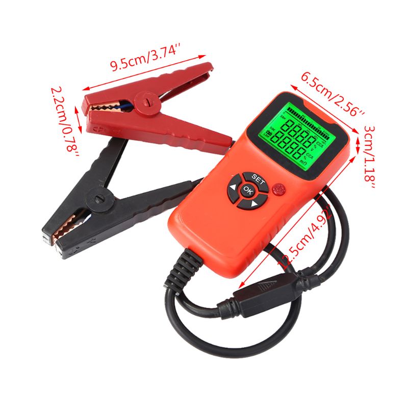 Digital 12V Car Battery Tester Vehicle Car LCD Battery Test Analyzer Auto System Voltage ohm CCA Test Diagnostic Tools