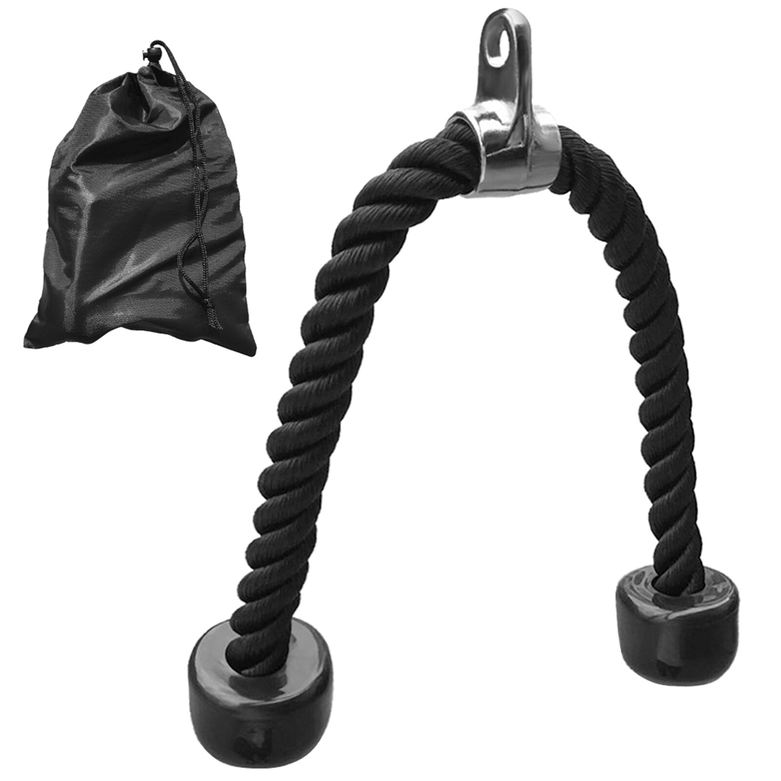 Fitness DIY Pulley Cable Machine Attachment System Loading Pin Lifting Arm Biceps Triceps Hand Strength Training Equipment: Black Double Grip