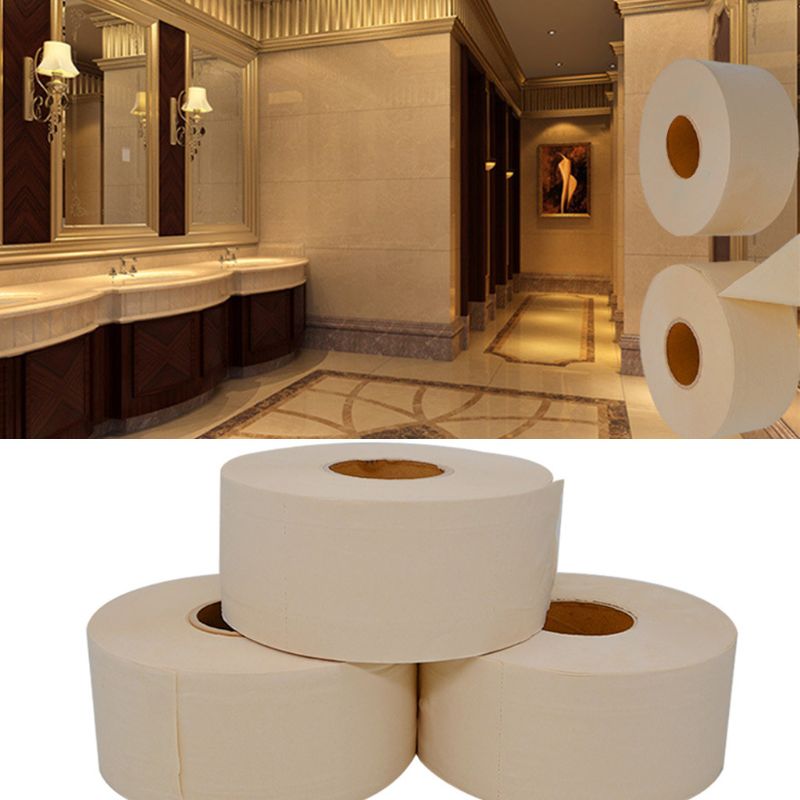 Eco-Friendly Bamboo Pulp Toilet Paper Jumbo Roll 3-Ply High Capacity Biodegradable Bath Tissue for Home Cafe Shop Restaurant
