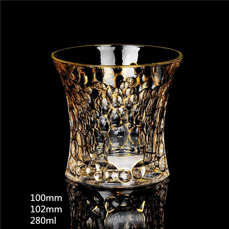 Ouderwetse Whisky Glas Trace Golden Crystal Drinkglazen Chivas Wijn Cup Bar Vasos De Cristal Verre Een Vin Vidro tumbler: Style 1