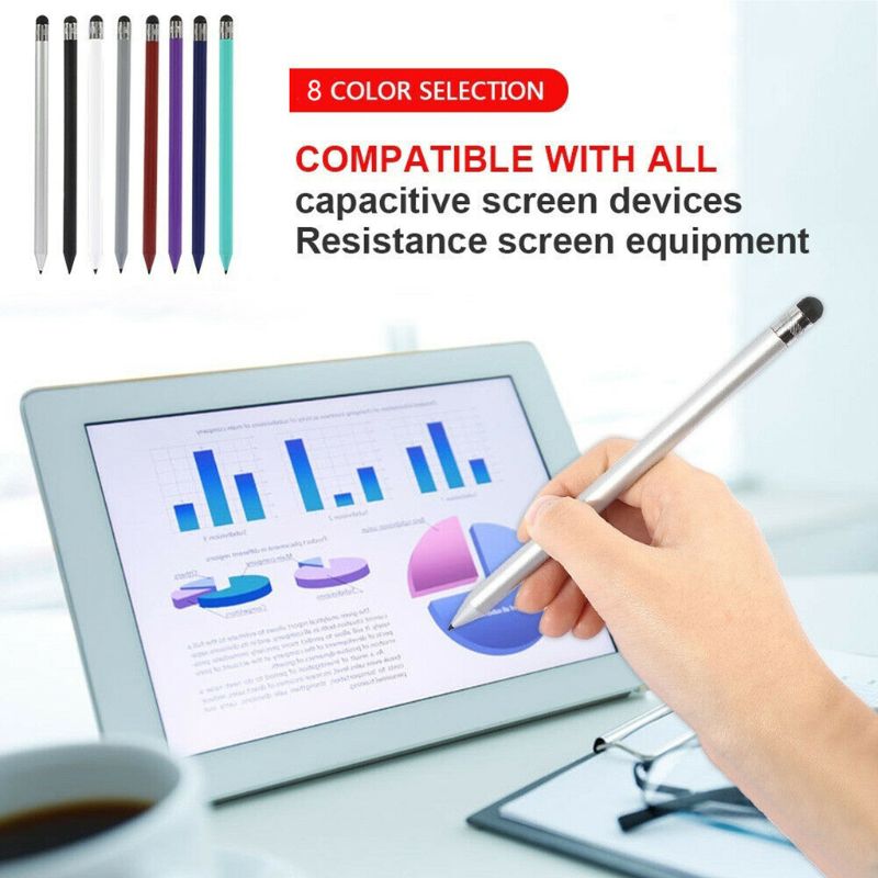 Retro Round Thin Tip Touch Screen Pen Capacitive Stylus Pen Replacement For iPad iPhone Mobile Phones Tablet Accessories