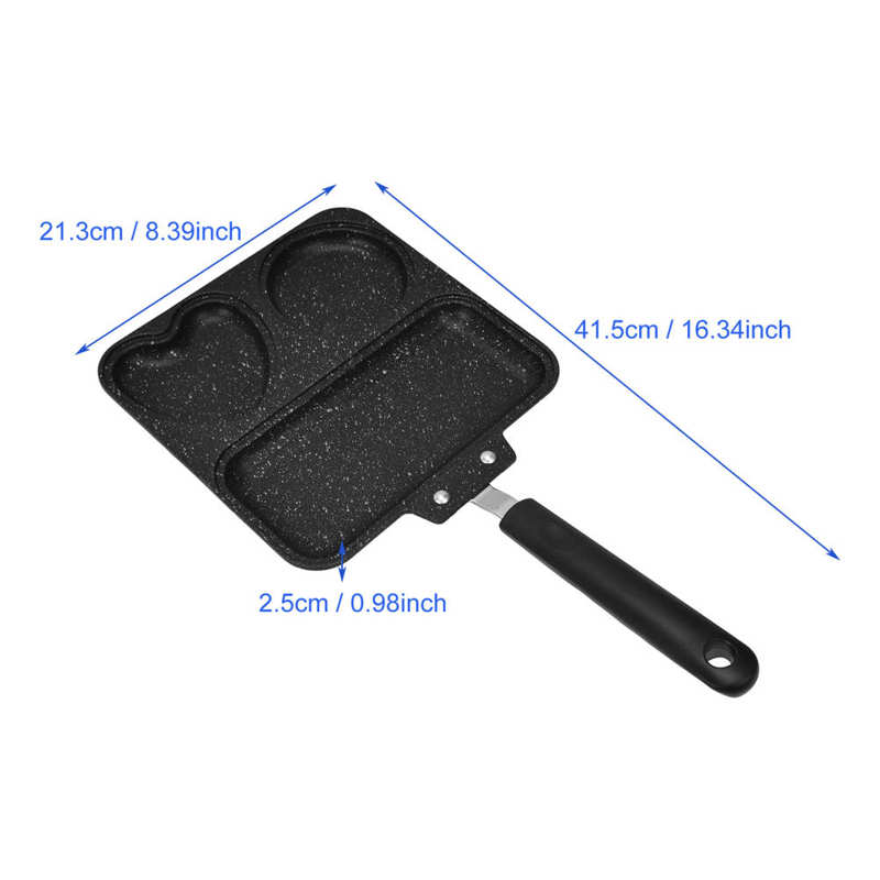 3 in 1 Frying Pan Square Frying Pan Multi Functional for Meals