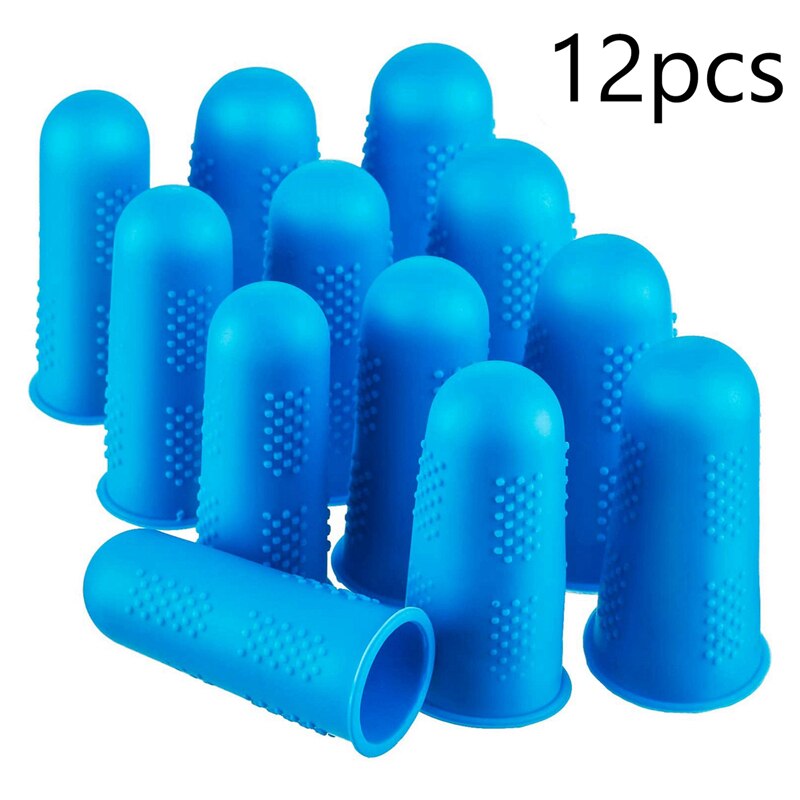12 pièces thermofusible adhésif doigt casquettes Silicone doigt protecteurs pour colle chaude cire colophane résine miel adhésifs