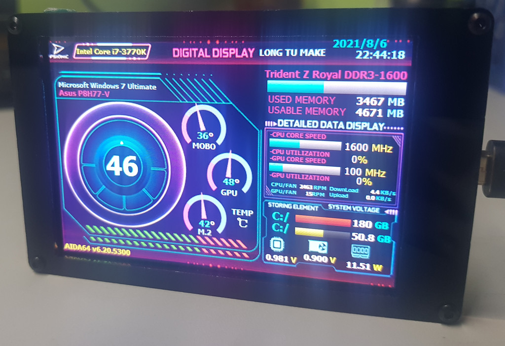 3.5 Inch Ips Lcd Monitor USB2LCD AIDA64 Chassis Scherm Usb Display Sub-Scherm Ondersteuning Computer Raspberry Pi