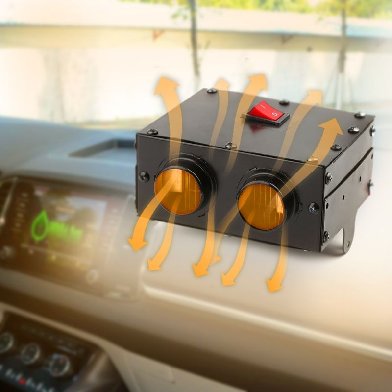 Car Truck 600W 12/24V Fan Heater Heating Winter Warm Windscreen Defroster Demister