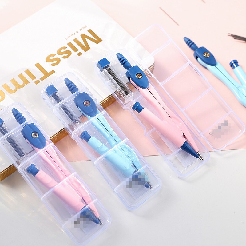 Drawing Compasses School Math Geometry Set Student Stationery with Lead Core Office School Supplies Drafting Tool