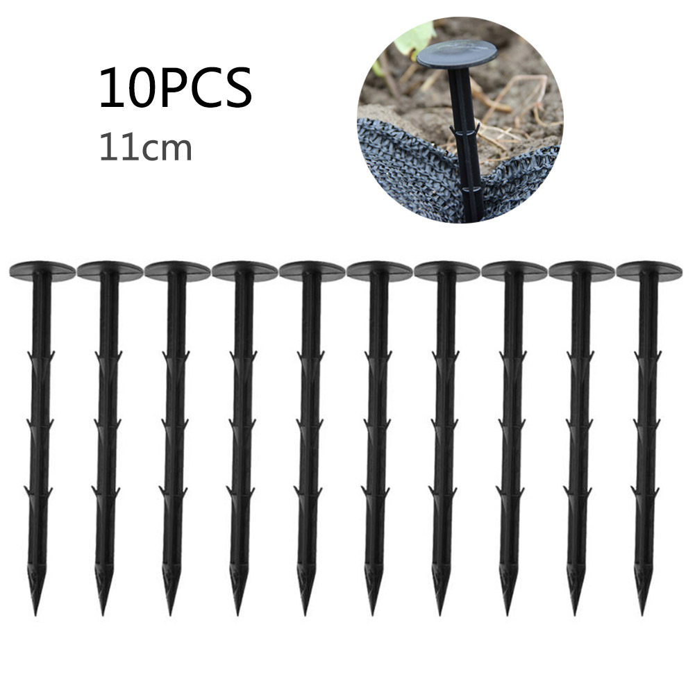 10 stk hage staker ankre landskap forankring pigger hage staker ankere 11cm plast hage netting anti-gress spiker: 11cm