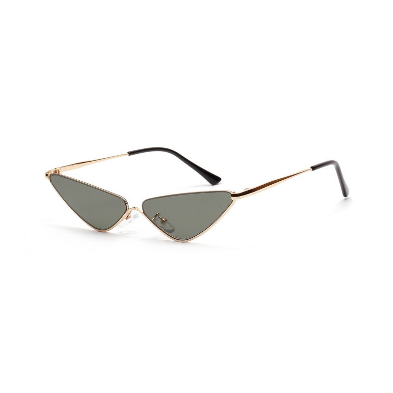 Lady Triangle Sun Glasses Women's Cat Eye Small Glasses Women's Men's Personality Retro Polygon Small Frame Sunglasses