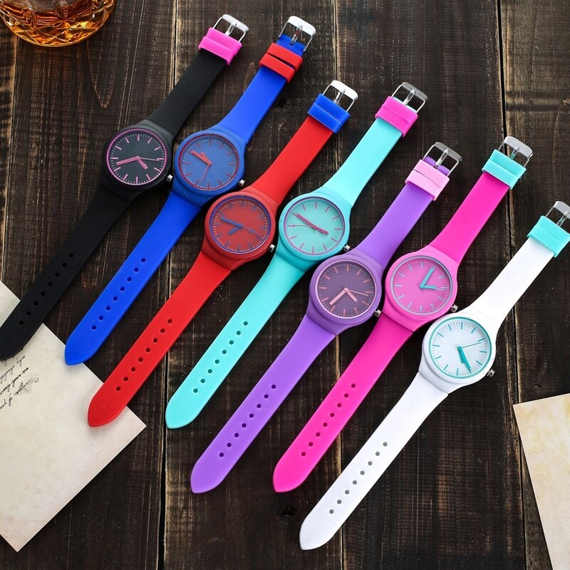 1Pcs Silicone Mannen Vrouwen Horloges Jelly Luxe Horloge Casual Dames Quartz Horloges Sport Klok Horloges