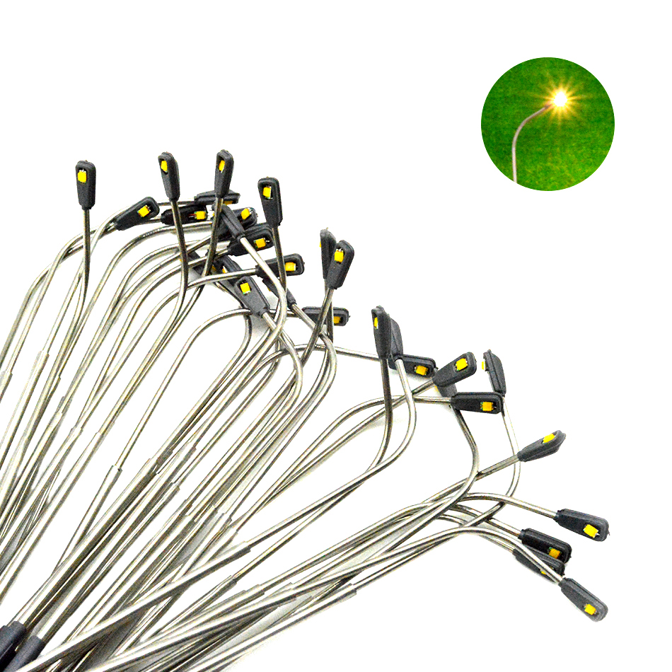 1:100-500 Scale Model LED 3V Street Lamp Lighting Single Head Train Layout Landscape