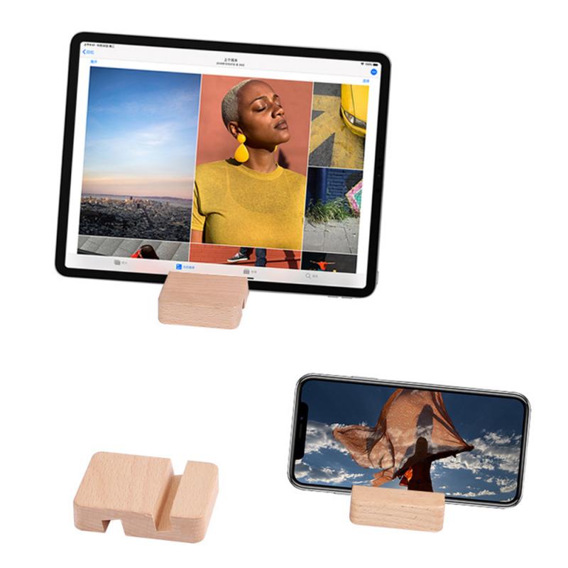 Support de téléphone portable Simple universel pour IPhone Samsung support de tablette support Double fente support de bureau en bois