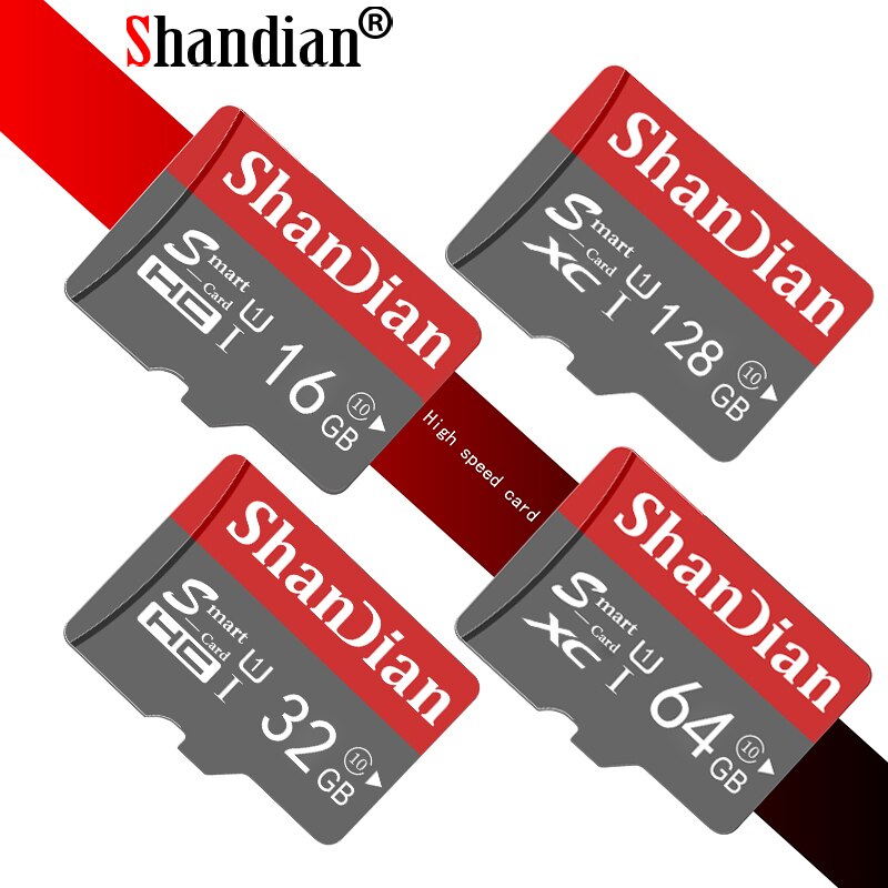 ShanDian mini karta TF szybka klasa 10 8GB 128GB 32GB karta pamięci Tarjeta wysokiej jakości karta Lampa błyskowa 16GB 64GB karta sprytny-sd