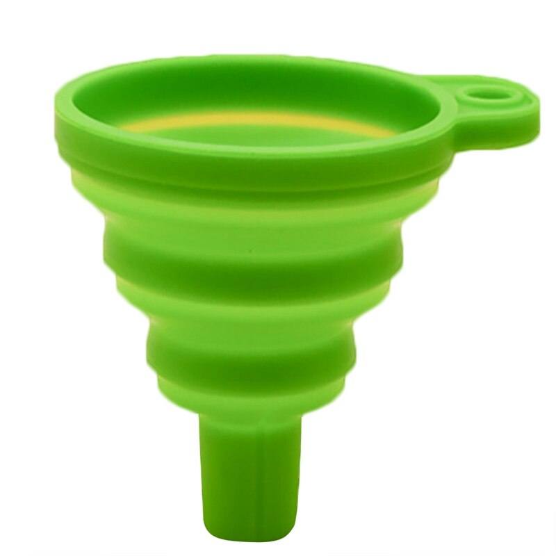 Food Grade Siliconen Gel Vouwen Trechter Vouwen Telescopische Lange Nek Trechter Vloeibare Vulling Keuken Gereedschap: Green