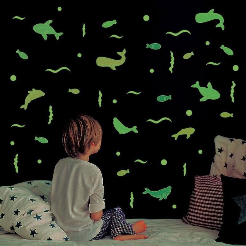 3 Stks/set Glow In The Dark Sterren Sticker Voor Kids Baby Kamers,,