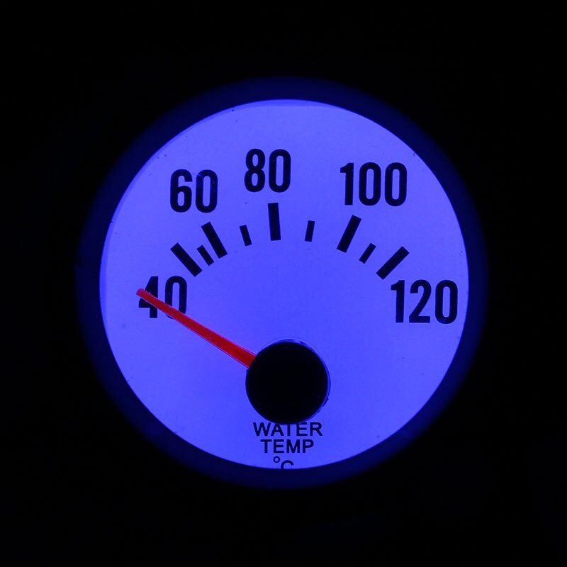 Professionele Water Temperatuur Meter Gauge met Sensor voor Auto 2 "52mm 40 ~ 120 Celsius Graden Blauwe LED Licht voor ONS JP Cars