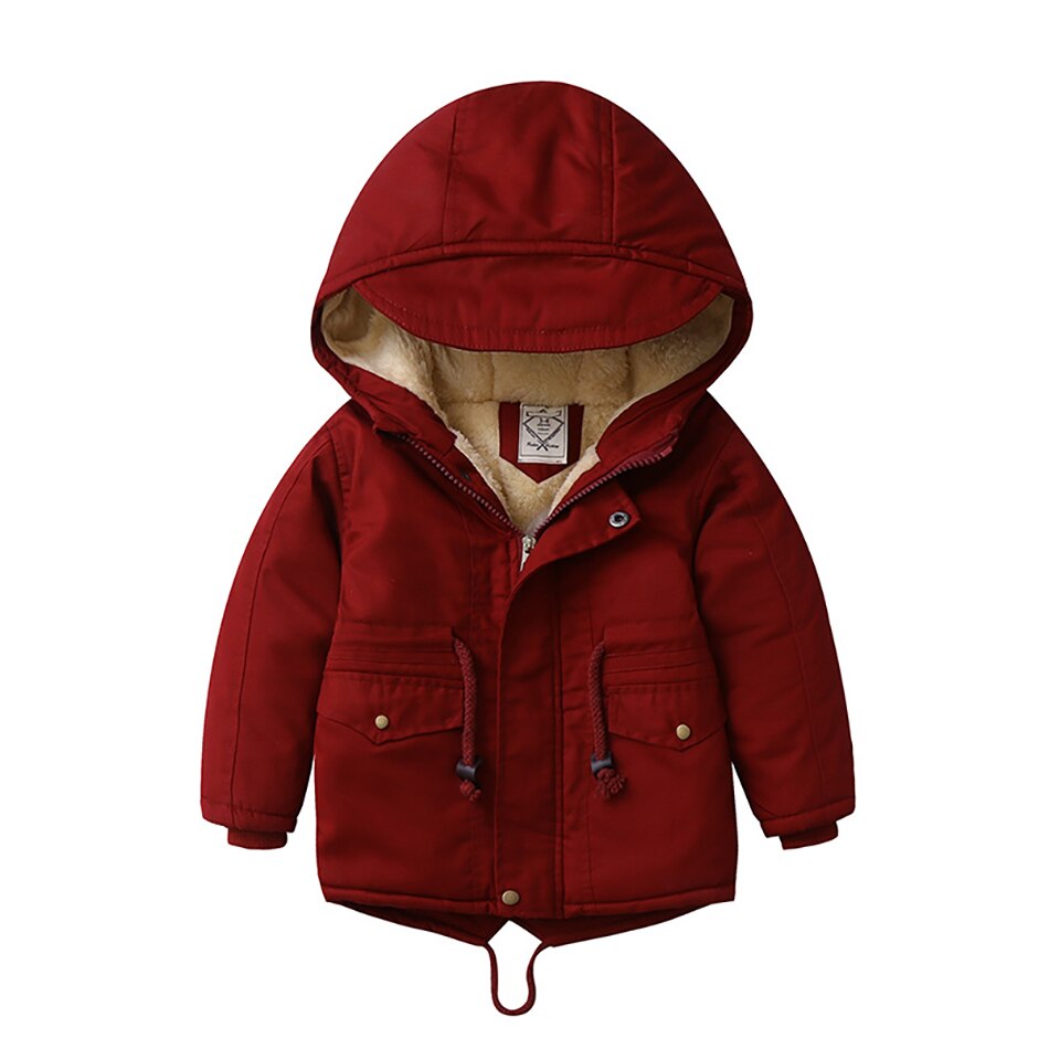 ZWY479 Hooded Warm Kids Jongen Bovenkleding Lente Herfst Jas Voor Jongens Kids Jas Winter Fleece Jassen Geul Kinderkleding