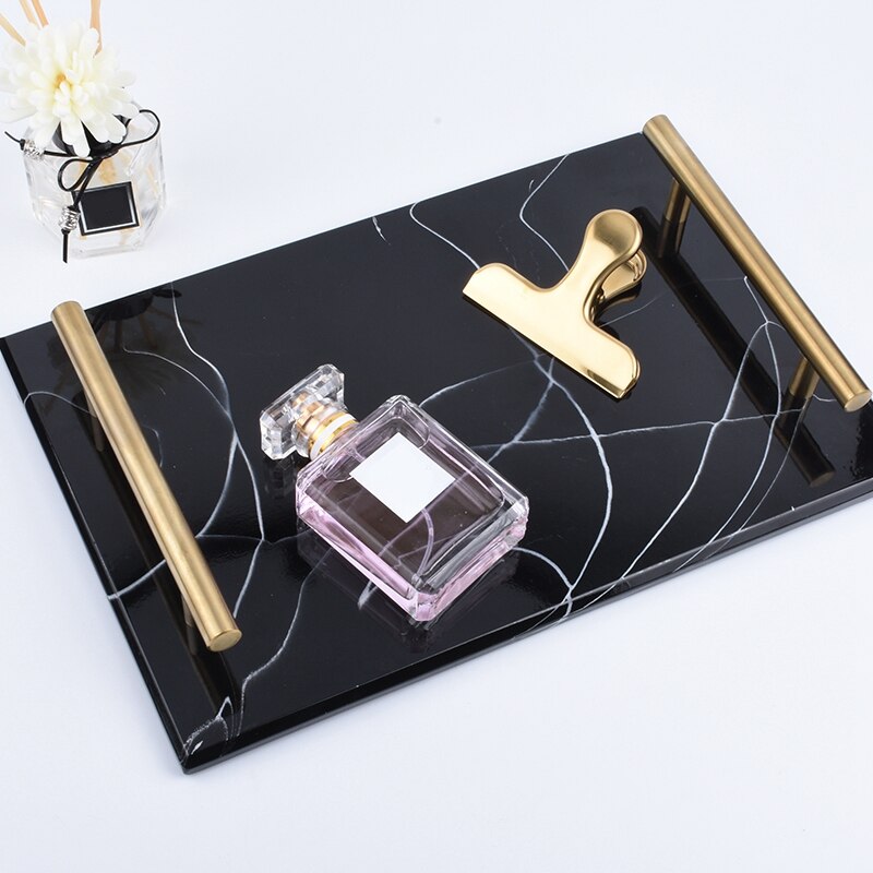 Nordisk anti-marmor bakke opbevaring tallerken opbevaring tallerken kage dessert tallerken sushi tallerken smykker display tallerken dekoration bat