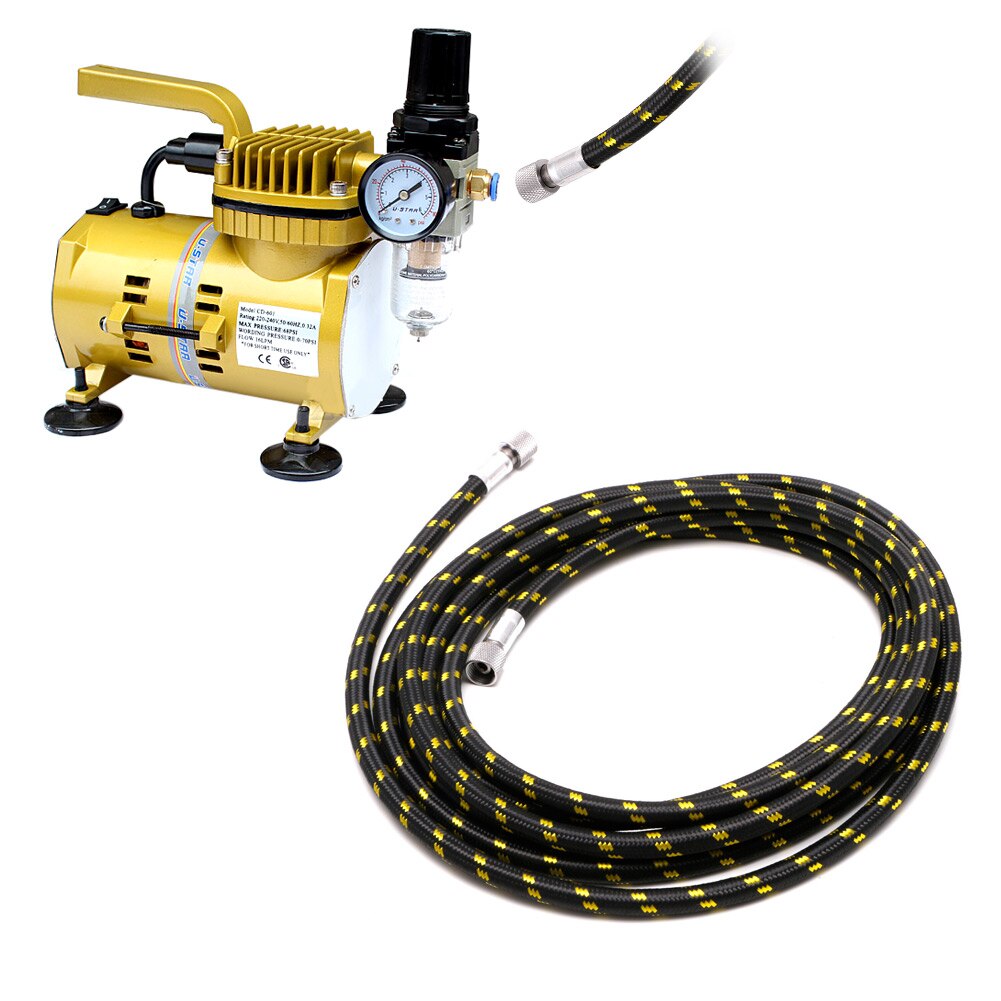 3M Luftslange til Lakksprøyte - Nylonflettet - 1/8"-1/8" Koblinger