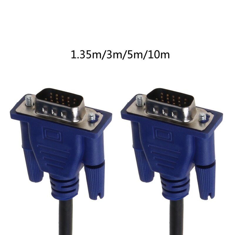 Accesorios OOTDTY, Cables VGA 1,5/3/5/10m, Cable de extensión macho a macho VGA de 15 pines para PC y portátil, proyector HDTV
