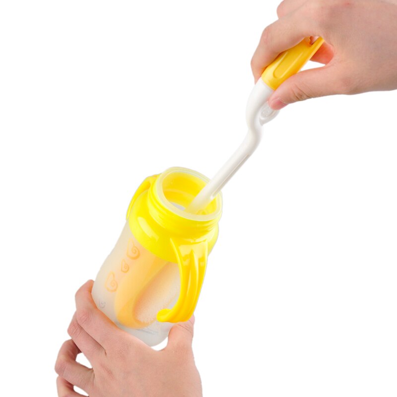Set di spazzole per biberon per bambini detergente per capezzoli Nylone spazzola per biberon lunga spugna bicchiere di plastica latte tazza d&#39;acqua pulizia biberon