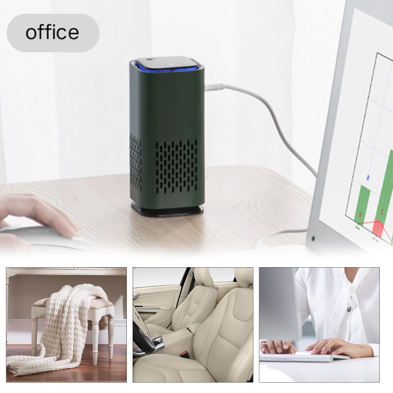 Mini Car Air Purifier Anion Triple Purification Activated Carbon Air Cleaner Fresh Home Bedroom Smoke Formaldehyde Remover