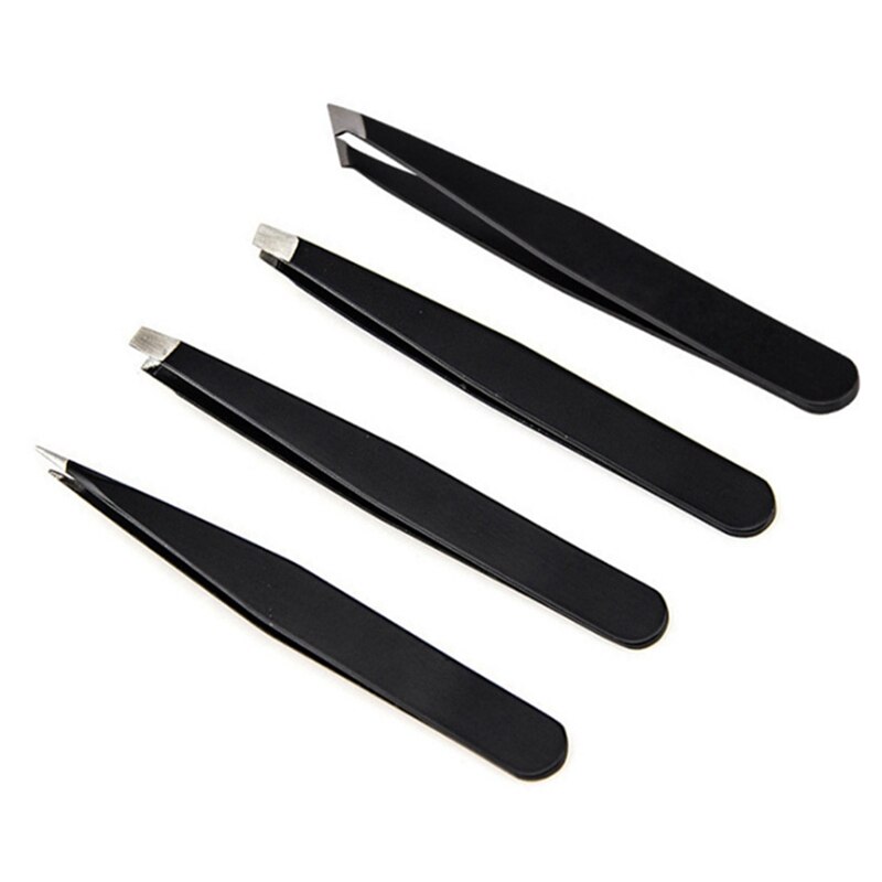 4 Pcs Tweezers For DIY Eyebrow Anti-Static Stainless Steel Tweezers Beauty Tool