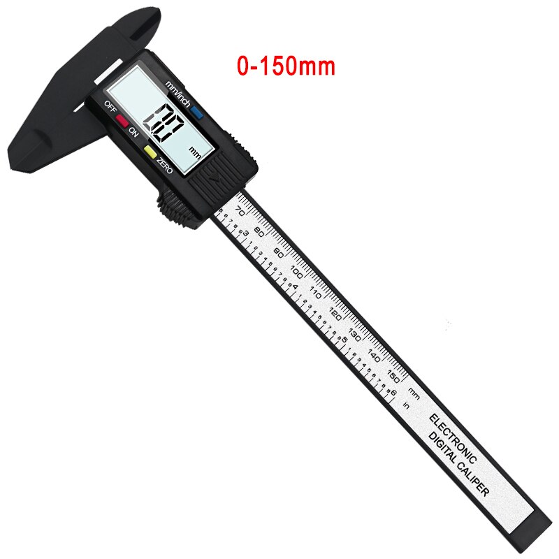 0-150mm digital display plastic Vernier caliper measuring Student Mini tool ruler: 0-150mm black