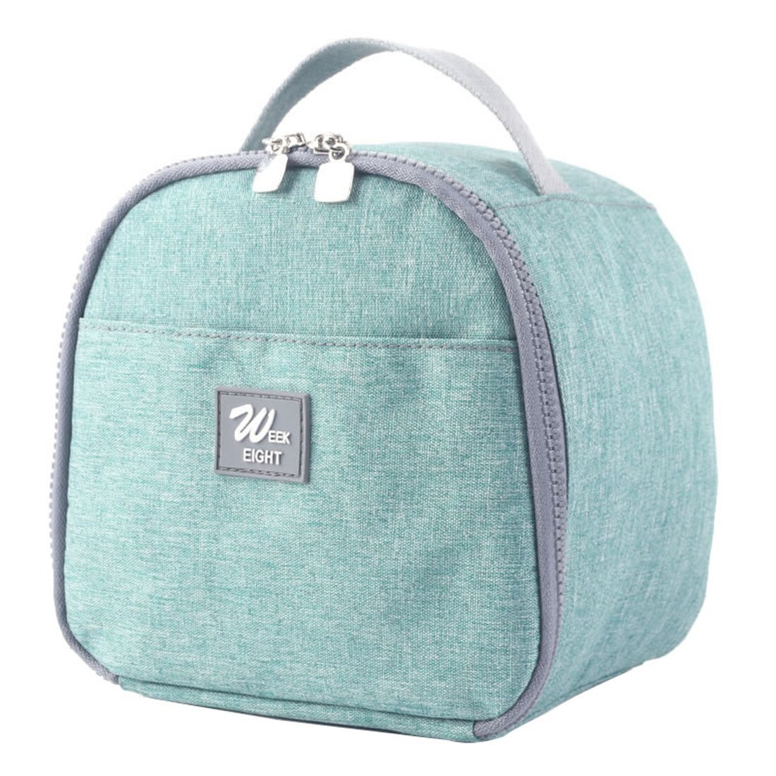 Fresh Cooler Bags Waterproof Nylon Zipper Thermal Oxford Lunch Bags For Women Convenient Lunch Box Tote Food Bags: Green