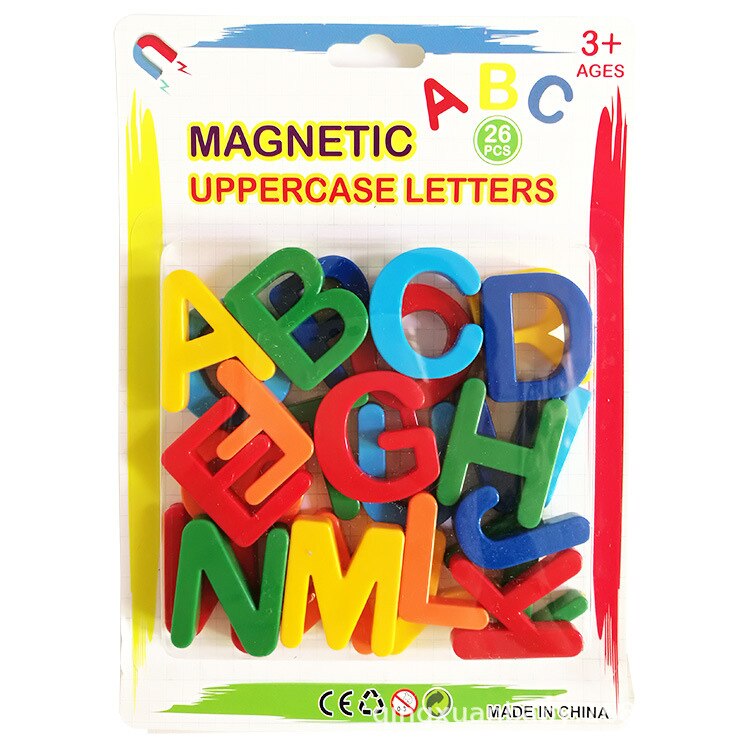 26Pcs Magnetische Leren Alfabet Letters Plastic Koelkast Stickers Peuters Kids Leren Spelling Tellen Educatief Speelgoed: 26 Capital Letters