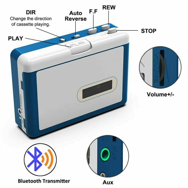 Bluetooth Walkman Kassette Spieler Bluetooth Transfer Persönliche Kassette