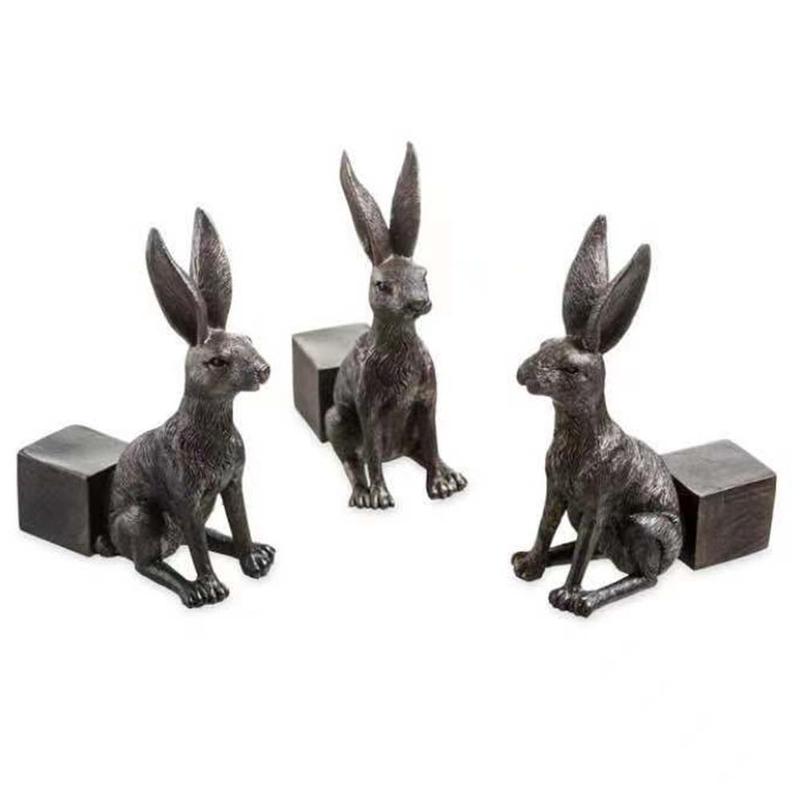 Dier Plant Pot Voet Bloempot Ondersteuning Hars Ambacht Decoratie Set Van 3 Outdoor Standbeeld Tuin Pot Planter Voeten Planter ondersteuning: 3pcs rabbit